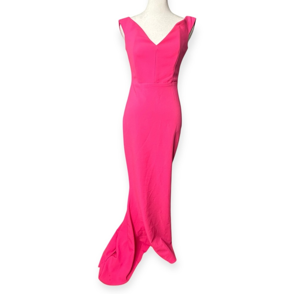 AG Studio Hot Pink Mermaid Gown with Train Size S